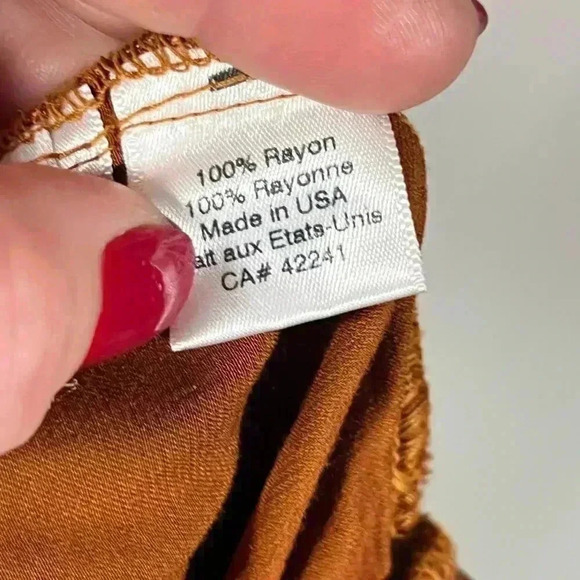 NWT STARK X Women’s Wide Leg Satin Pants Size Small Rich Brown Silky $195 - Picture 9 of 10